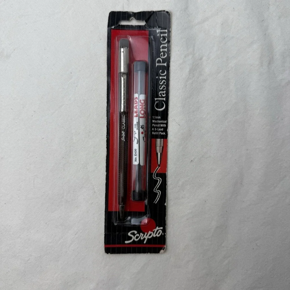 Sealed VTG 1991 Scripto Long Lead Classic Pencil Clear Mechanical B319 1.1mm USA